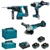 Zestaw combo Makita DLX3202TJ 3x5.0Ah DHR243, DGA506, DDF492